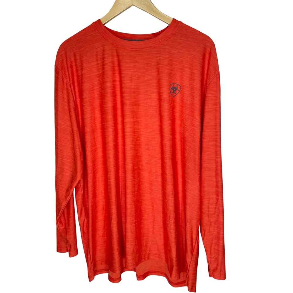 Ariat charger long sleeve ariatek orange Dri fit shirt  XXL 2A